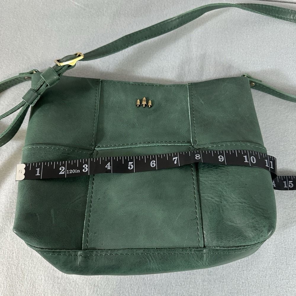 Portland Leather Goods Crossbody Bag Charlotte Green - Picture 9 of 11